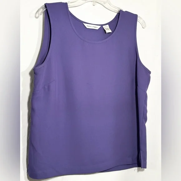 WOMENS LARGE 4 PIECE DRAPER'S & DAMON'S PURPLE BLOUSES & PANTS PANT SET OUTFIT - Picture 5 of 13